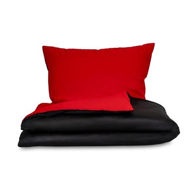 Saténové povlečení LUXURY COLLECTION červené/černé{% if variant.name %} – 1x 240/200, 2x 70/90cm{% endif %}