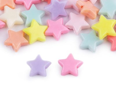 Plastové korálky hvězda, srdce, květ 20 g{% if variant.name %} – 3 (15x15 mm) mix hvězda{% endif %}