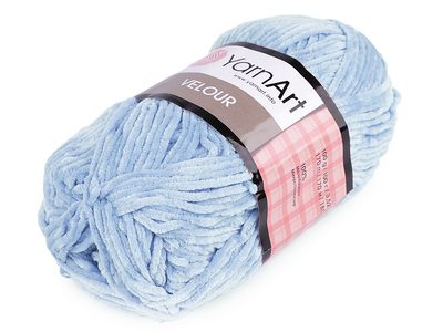 Pletací příze Velour 100 g{% if variant.name %} – 11 (851) modrá světlá{% endif %}