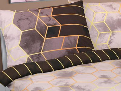 Bavlněné povlečení na dvoudeku Hnědá 90/354{% if variant.name %} – 220x200 cm, 2ks 70x90 cm (220 cm šířka x 200 cm délka){% endif %}