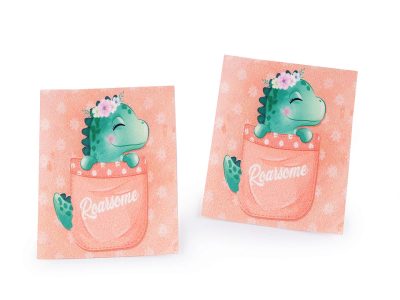 Nažehlovačka zvířátka 8x10 cm{% if variant.name %} – 2 růžová stř. dinosaurus{% endif %}