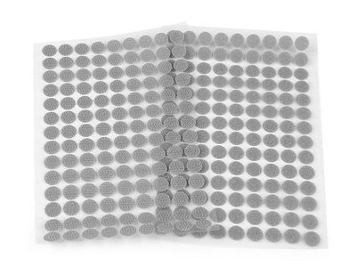 Suchý zip samolepicí kolečka Ø10 mm{% if variant.name %} – 4 šedá holubí{% endif %}