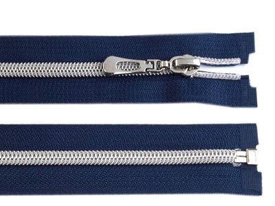 Spirálový zip se stříbrnými zoubky šíře 7 mm délka 50 cm - 330 Eclipse