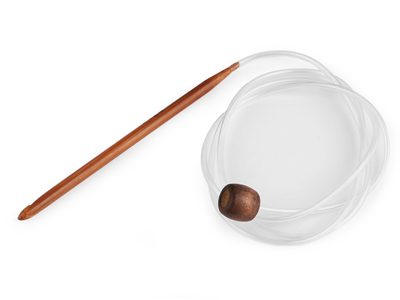 Bambusový háček na tuniské háčkování{% if variant.name %} – 8 (6,5 mm) bambus tmavý{% endif %}