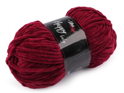 Pletací žinylková příze Happy Baby 100 g - 7 (41136) bordó sv.