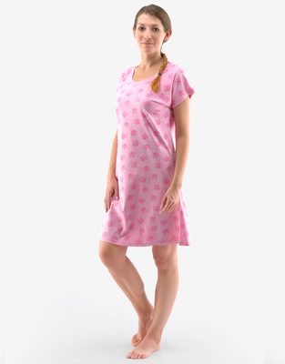 košilka noční dámská krátký rukáv{% if variant.name %} – růžovofialová pink - S{% endif %}
