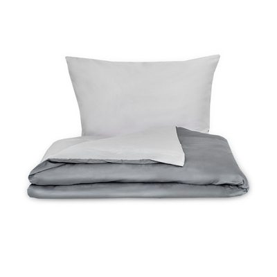 Saténové povlečení LUXURY COLLECTION tmavě šedé/světle šedé{% if variant.name %} – 1x 220/200, 2x 70/90cm{% endif %}