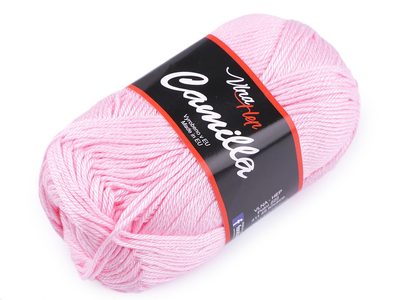 Bavlněná pletací příze Camilla 50 g{% if variant.name %} – 4 (8038) růžová sv.{% endif %}