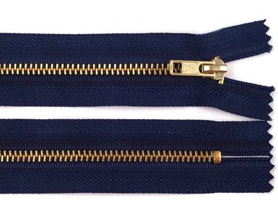 Kovový / mosazný zip šíře 4 mm délka 16 cm kalhotový{% if product.brand.name %} – Stoklasa{% endif %}