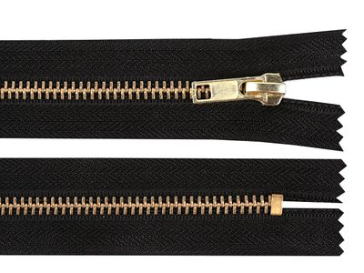 Kovový zip No 5 délka 10 cm (jeansový){% if variant.name %} – 322 černá{% endif %}