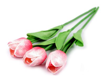 Umělý tulipán 35 CM k aranžování balení 3 KUSY{% if variant.name %} – 6 růžová tmavá{% endif %}