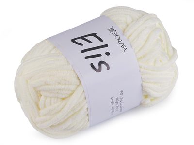 Pletací žinylková příze Elis 100 g{% if variant.name %} – 2 (9) krémová světlá{% endif %}