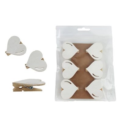 Klipy srdce, 6 ks D5923-01 - 3,5 x 4 x 1 cm{% if product.brand.name %} – Morex{% endif %}