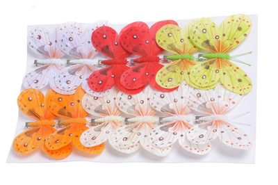 Sada motýli na klipu (12 ks) - MIX 5 barev{% if product.brand.name %} – Canea{% endif %}
