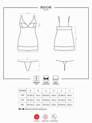 Svůdná košilka 853 - CHE chemise – fotka 2
