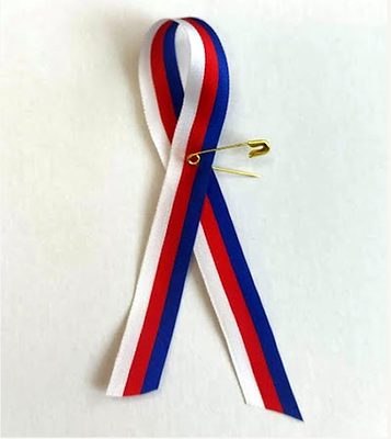 Stuha trikolóra ČESKÁ se spínacím špendlíkem balení 5 kusů – fotka 4