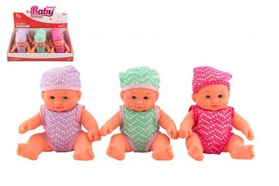 Miminko panenka pevné tělo plast 18cm 3 barvy 9ks v boxu{% if product.brand.name %} – Teddies{% endif %}