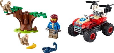 LEGO CITY Záchranářská čtyřkolka do divočiny 60300 STAVEBNICE – fotka 4