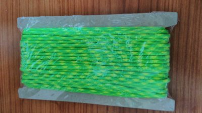 Padáková šňůra PARACORD žluto - zelená neon 25m – fotka 2