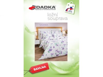 Bavlněné povlečení Sasanka fialová 140x200, 70x90 cm – fotka 4