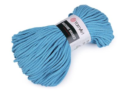 Macrame Braided 250 g Pletací příze{% if variant.name %} – 7 (763) modrá azuro{% endif %}