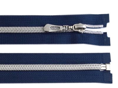 Spirálový zip se stříbrnými zoubky šíře 7 mm délka 70 cm{% if product.brand.name %} – Stoklasa{% endif %}