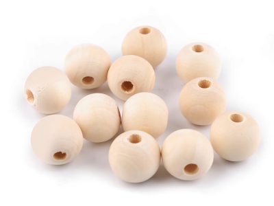 Dřevěné korálky nelakované Ø20 mm 10 kusů{% if product.brand.name %} – Galanterka{% endif %}