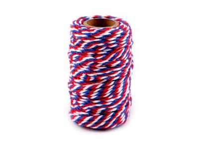 Bavlněná šňůra Ø2 mm{% if variant.name %} – 4 bílo červená modrá{% endif %}