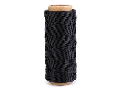 Voskovaná polyesterová nit šíře 1 mm{% if variant.name %} – 3 černá{% endif %}