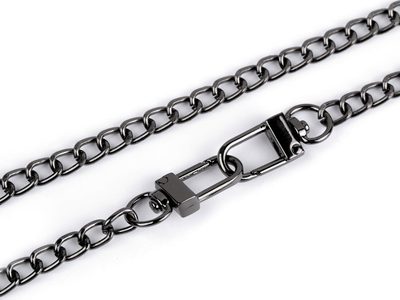 Řetízek na kabelky s karabinou délka 125 cm, šíře 6 mm{% if variant.name %} – 2 nikl černý{% endif %}