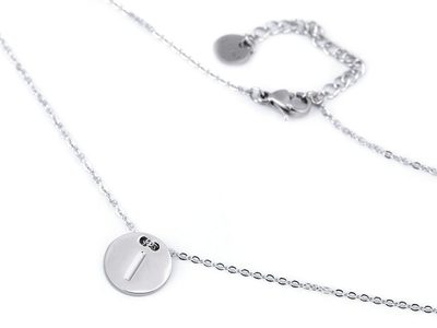 Náhrdelník z nerezové oceli s písmenem / abeceda{% if variant.name %} – 8 "I" platina{% endif %}