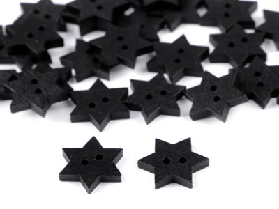 Dřevěný dekorační knoflík hvězda 10ks{% if product.brand.name %} – Galanterka{% endif %}
