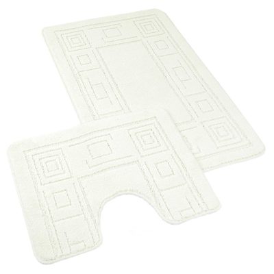 Koupelnová a WC předložka ornament smetanový{% if product.brand.name %} – Kvalitex{% endif %}