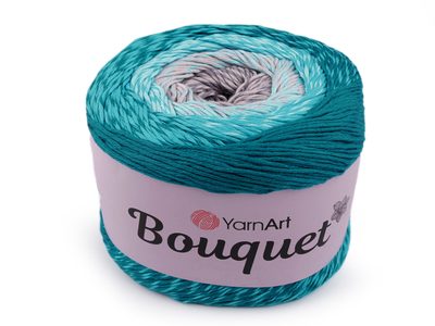 Bavlněná pletací příze Bouquet 250 g - 7 (716) tyrkys šedá