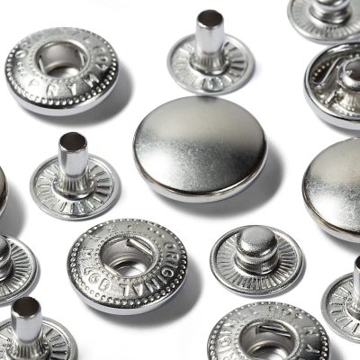 Knoflík stiskací ANORAK 15 mm NIKL náhradní – fotka 2