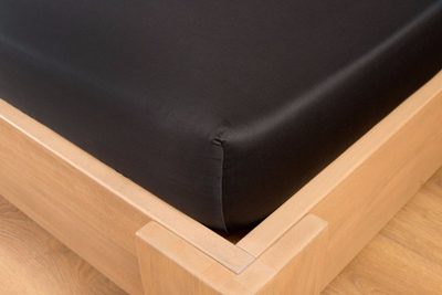 Saténové prostěradlo 90x200cm černé – fotka 1