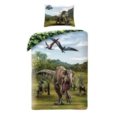Povlečení Jurský Park T-Rex Bavlna, 140/200, 70/90 cm{% if product.brand.name %} – Halantex{% endif %}
