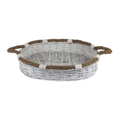 Košík oválný bílý střední P2038/S - 44 x 33 x 10 cm{% if product.brand.name %} – Morex{% endif %}