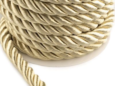 Šňůra kroucená Ø10 mm návin 10 metrů{% if variant.name %} – 4 zlatá světlá{% endif %}