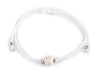 Náramek shamballa s imitací minerálu{% if variant.name %} – 2 bílá{% endif %}