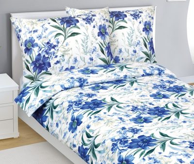 Bavlněné povlečení Modrá,Bílá 90/506{% if product.brand.name %} – Bellatex{% endif %}