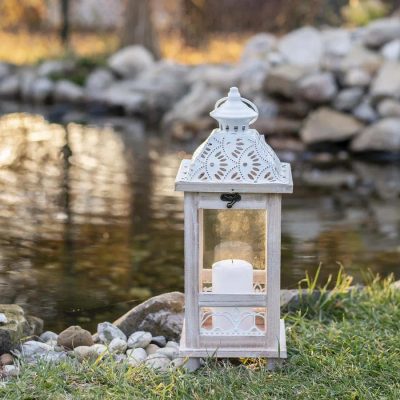 Dřevěná lucerna D3131 - 38 cm{% if product.brand.name %} – Morex{% endif %}