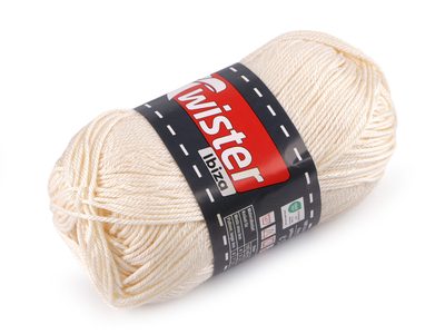 Bavlněná pletací příze Twister Ibiza 50 g{% if variant.name %} – 2 (20) krémová světlá{% endif %}