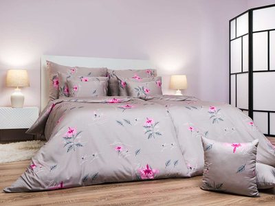 Povlečení flanel Ibišek opál 140x200, 70x90 cm - Dadka