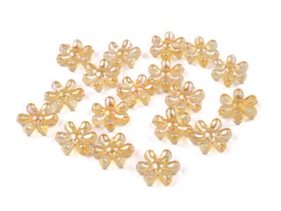 Plastové korálky s AB efektem květ Ø17 mm 10 g{% if variant.name %} – 4 lososová{% endif %}