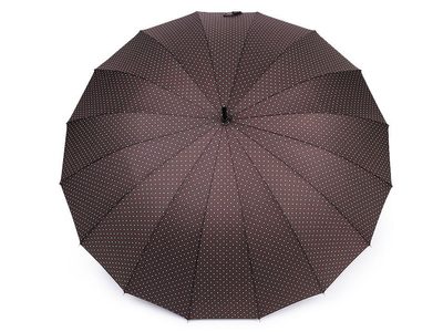 Dámský vystřelovací deštník s puntíky{% if variant.name %} – 3 hnědá tyrkys{% endif %}