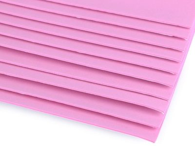 Samolepicí pěnová guma Moosgummi 20x30 cm balení 2 kusy{% if variant.name %} – 4 růžová sv.{% endif %}