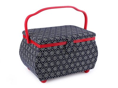 Čalouněná kazeta na šití (košík){% if variant.name %} – 8 modrošedá tm.{% endif %}
