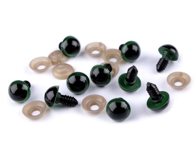 Oči s pojistkou Ø14 mm balení 10 kusů{% if variant.name %} – 3 zelená{% endif %}