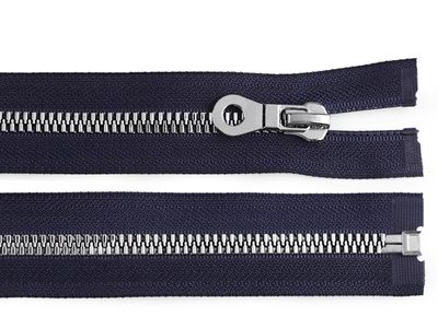 Kostěný zip šíře 8 mm délka 60 cm{% if variant.name %} – 330 modrá tmavá{% endif %}